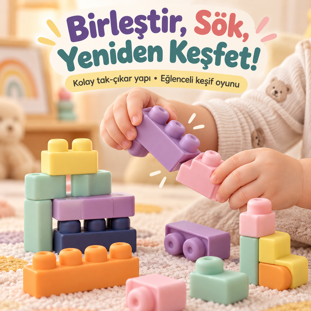 Larone MiniBlocks – 24 Parça Yumuşak Yapı Blokları