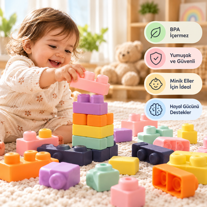 Larone MiniBlocks – 24 Parça Yumuşak Yapı Blokları