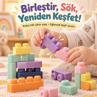 Larone MiniBlocks – 24 Parça Yumuşak Yapı Blokları